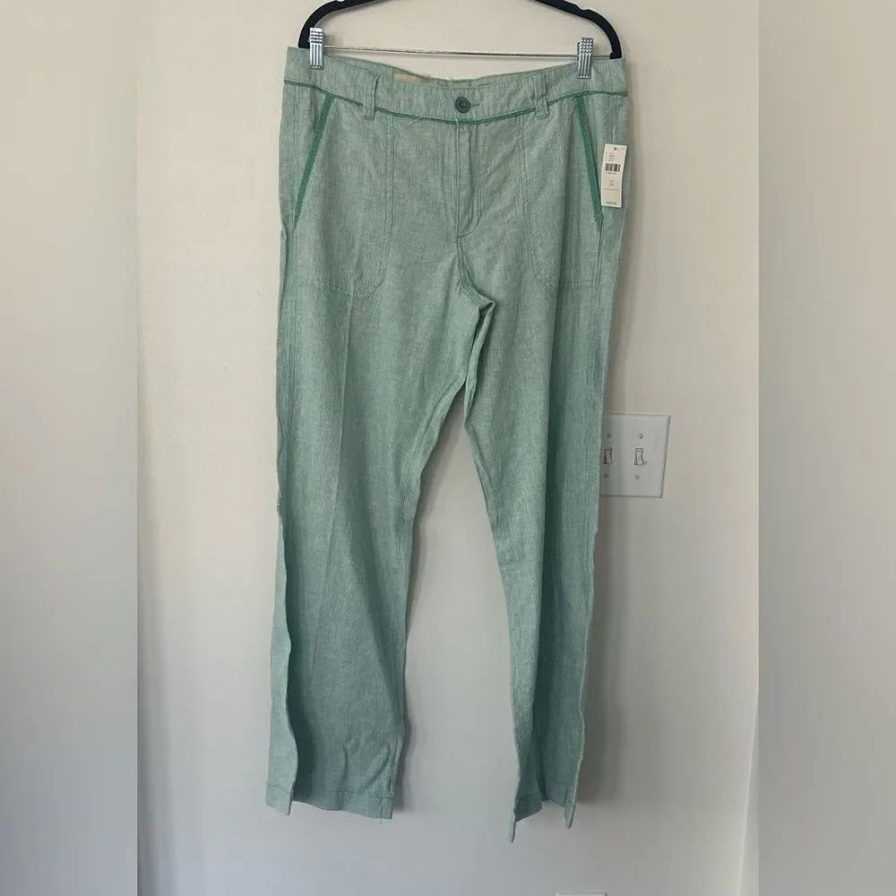 Anthropologie Pilcro Green Wide Legged Casual Pants 14 (New)
